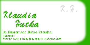 klaudia hutka business card